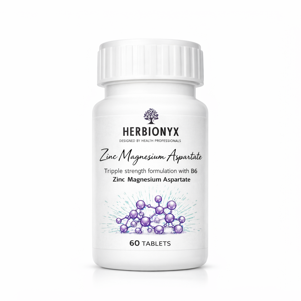 Herbionyx Zinc Magnesium Aspartate with Vitamin B6 – 60 Tablets