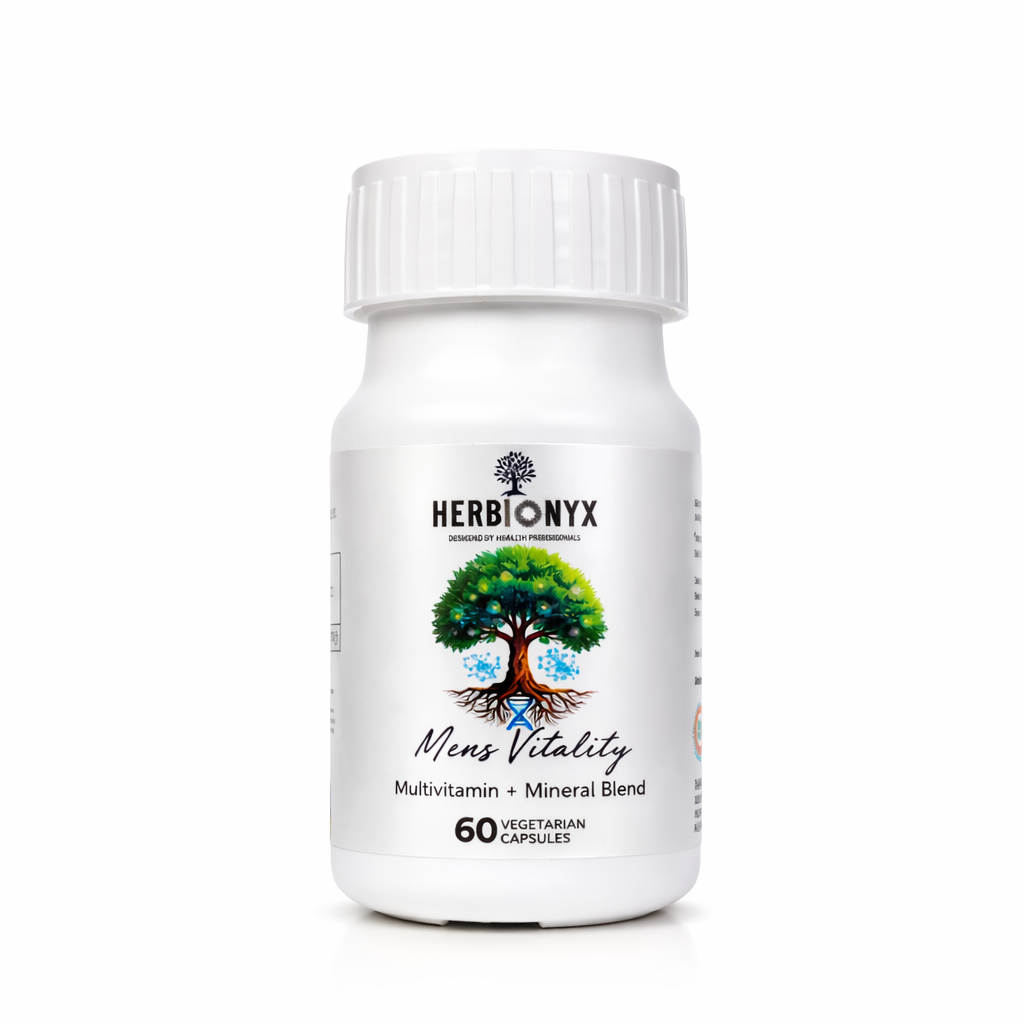 Herbionyx Men’s Vitality Multivitamin + Mineral Blend – 60 Vegetarian Capsules